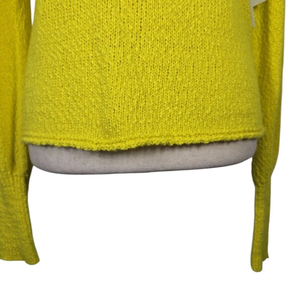 ABOUND Yellow Knit Sweater XS Women’s Long Sleeve Crewneck Fall Top NWT - Picture 4 of 11